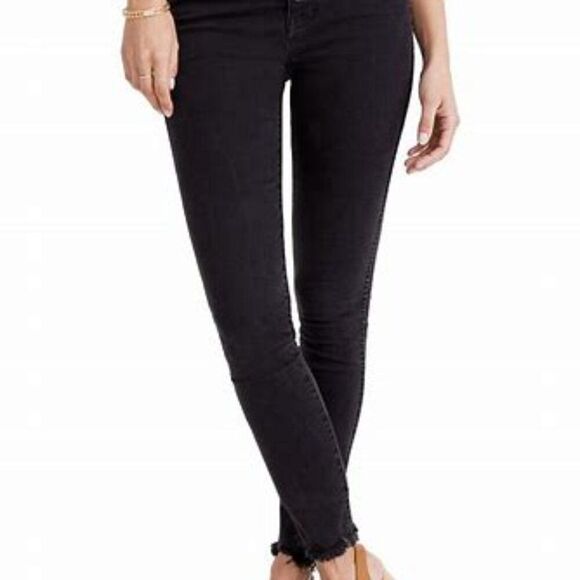 Madewell Women's 10'' High Rise Skinny Button Front Jeans Size 26 Boho Button - Picture 1 of 13